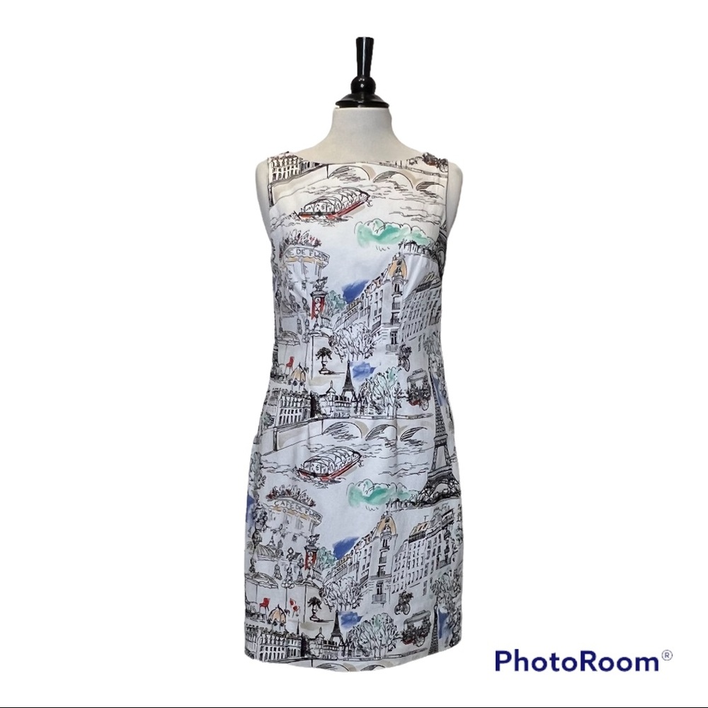 NorthStyle French Paris Eiffel Tower Sheath Dress Sz 4